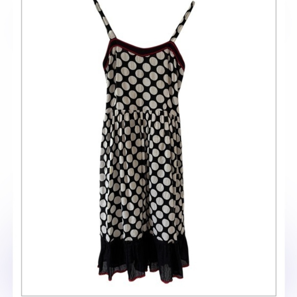Vintage Y2K Funky People Polka Dot Rockabilly Retro Cotton Dress Size M